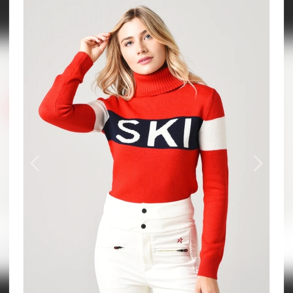 Perfect Moment Sweaters - 💥 Perfect Moment Red Ski Turtleneck Sweater Sweater Perfect Moment Schild Sweat